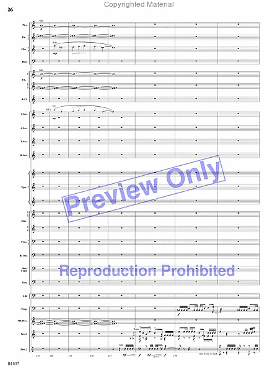 Antiphonal Fanfare Antiphonal Fanfare Concert Band scores gallery preview page 25