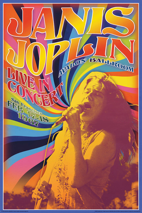 Janis Joplin Concert – Wall Poster