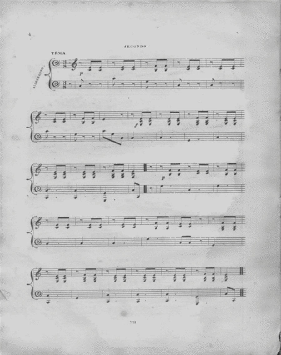 Variations, Faciles Brillantes & Doigtees `a lusage des jeunes Eleves Sur l'Air Allemand O Mein Lieber Augustin Piano Solo scores gallery preview page 4