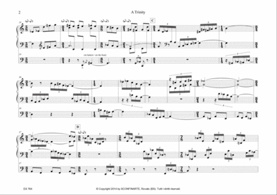 Umberto Bombardelli: A TRINITY (ES 764) Organ Solo scores gallery preview page 6