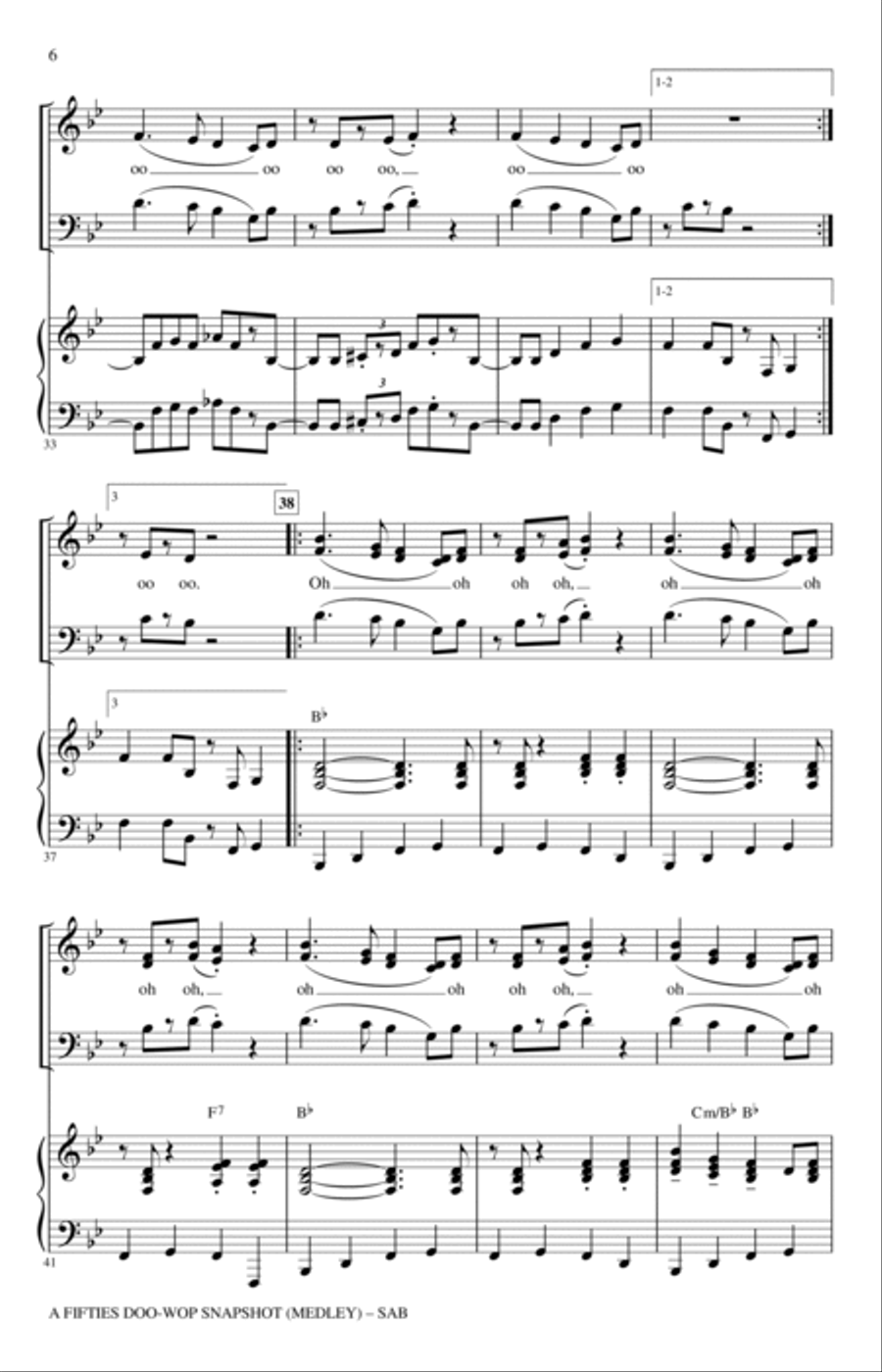A Fifties Doo-Wop Snapshot (Medley) 3-Part scores gallery preview page 5