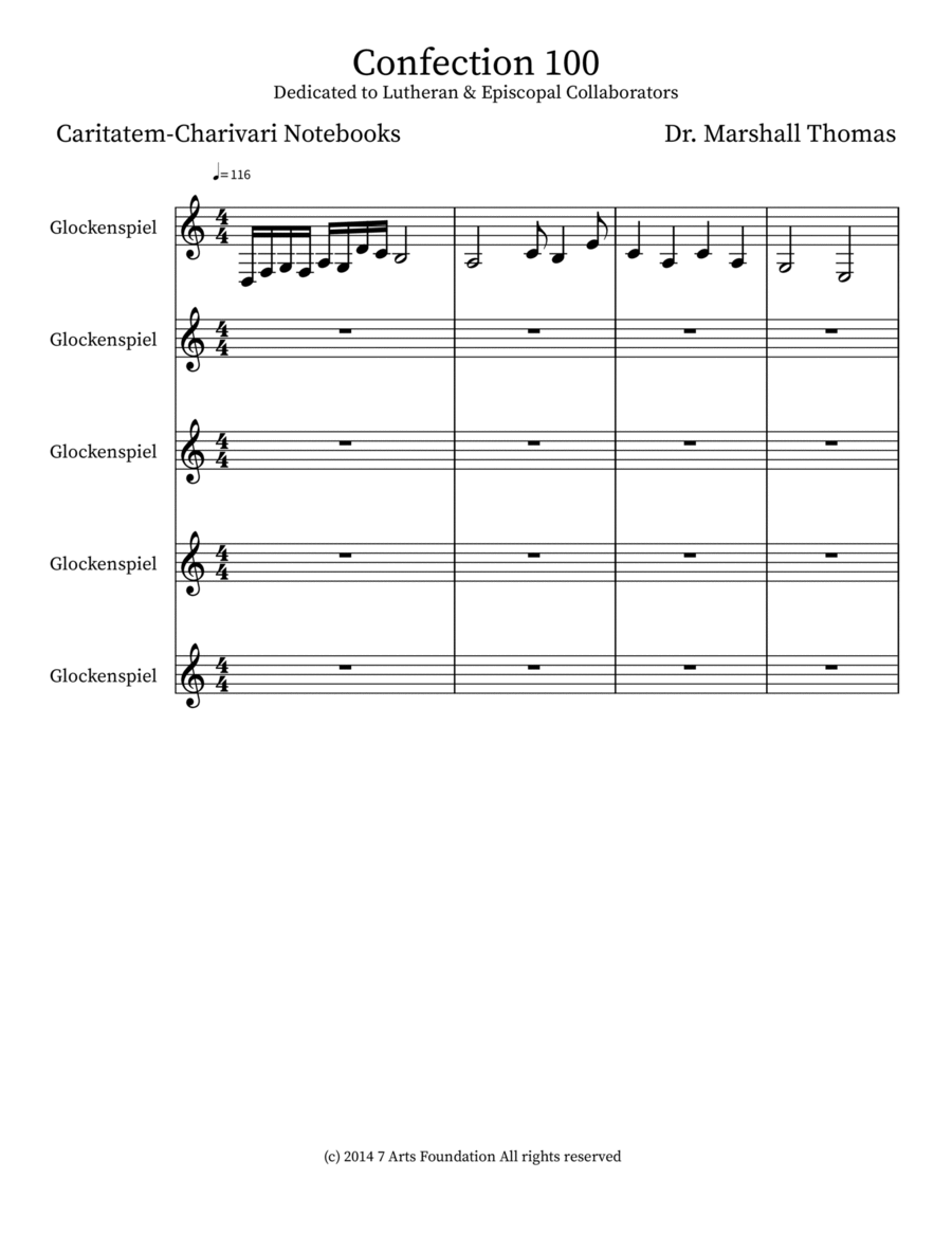 Confection 100 Confection 100 Percussion scores gallery preview page 1