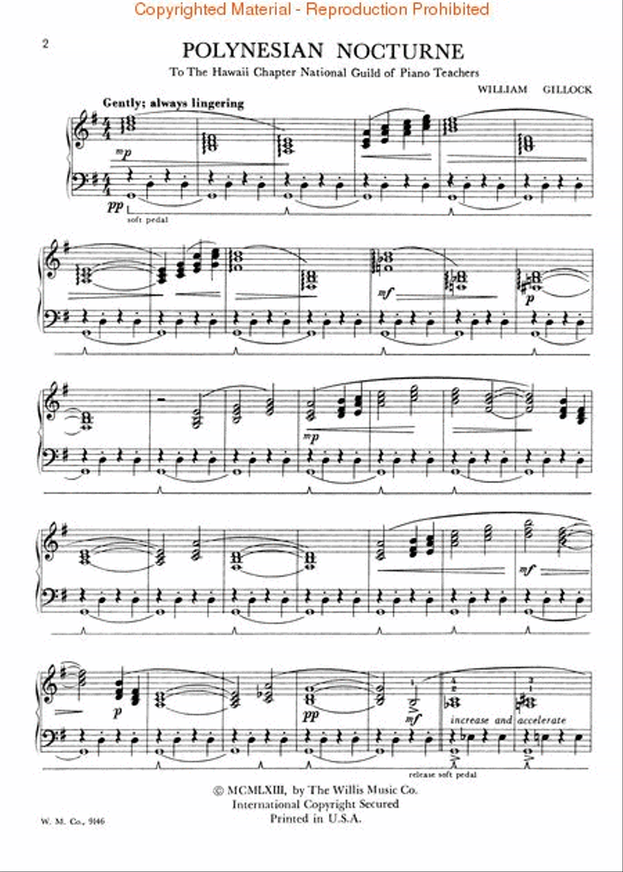 Polynesian Nocturne Piano scores gallery preview page 2