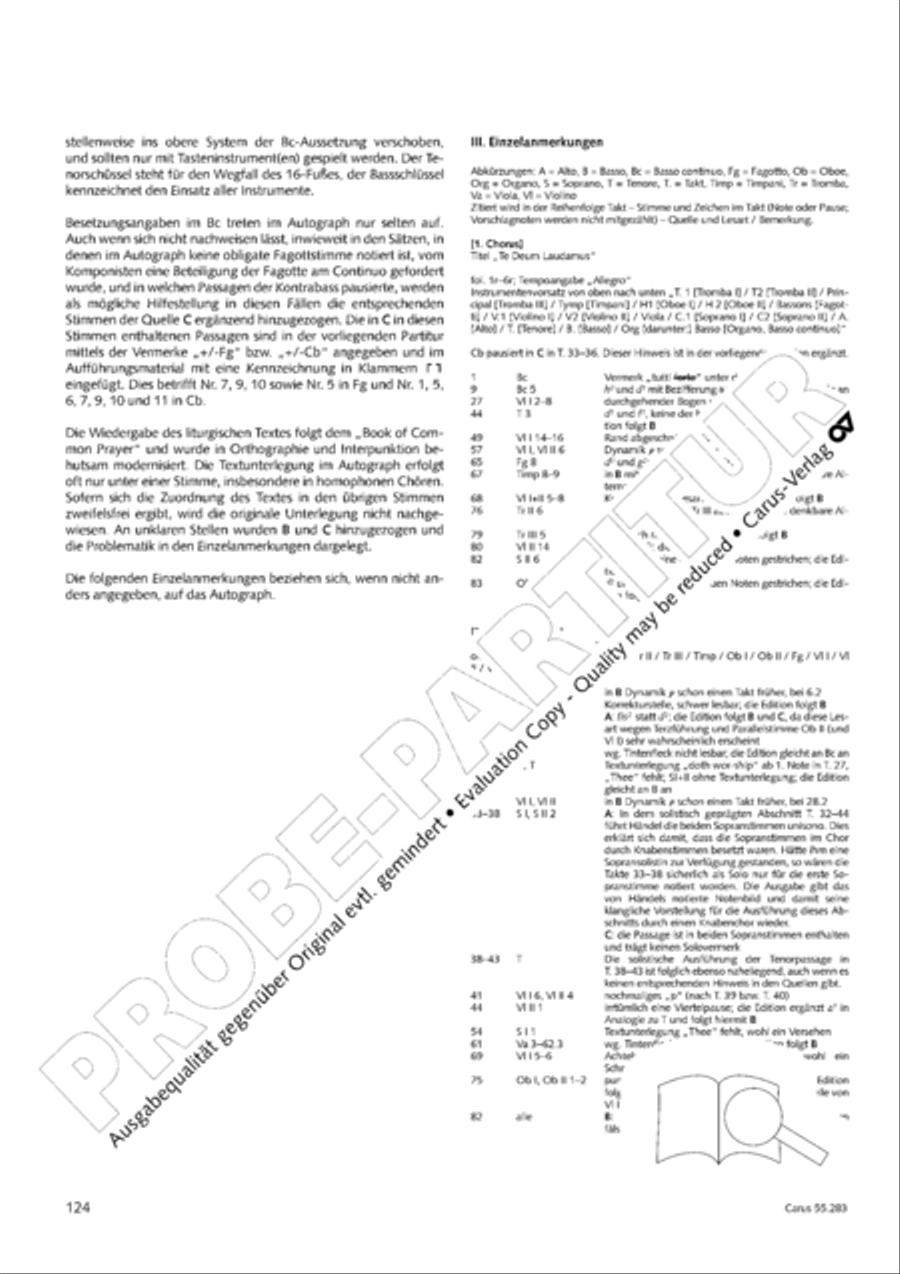 Te Deum for the Victory of Dettingen SSATB scores gallery preview page 141