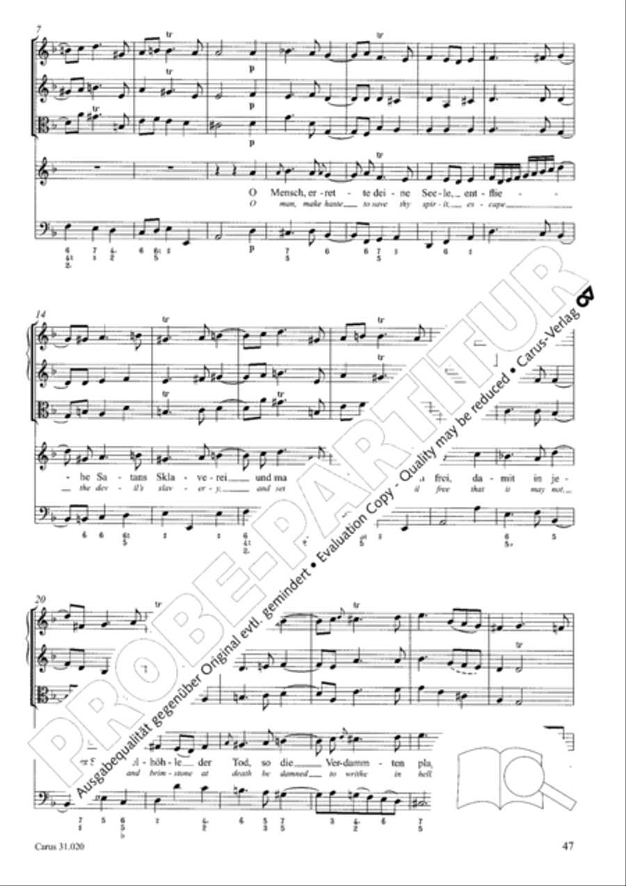 Eternity, thou thundrous word (O Ewigkeit, du Donnerwort) ATB scores gallery preview page 48