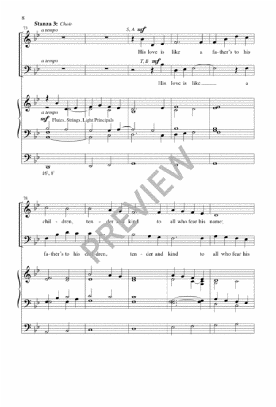 O Come, My Soul, Sing Praise to God O Come, My Soul, Sing Praise to God 4-Part scores gallery preview page 7