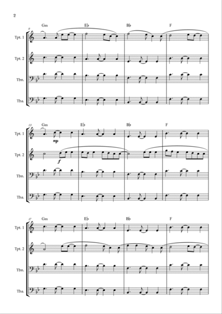 All Of Me Brass Quartet scores gallery preview page 2
