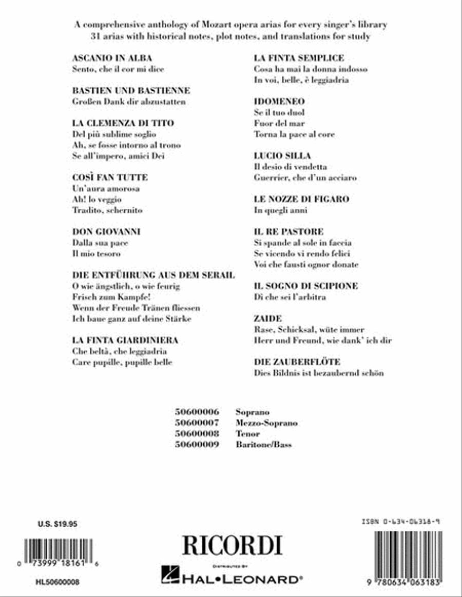 Opera Arias - Tenor Voice Solo scores gallery preview page 2