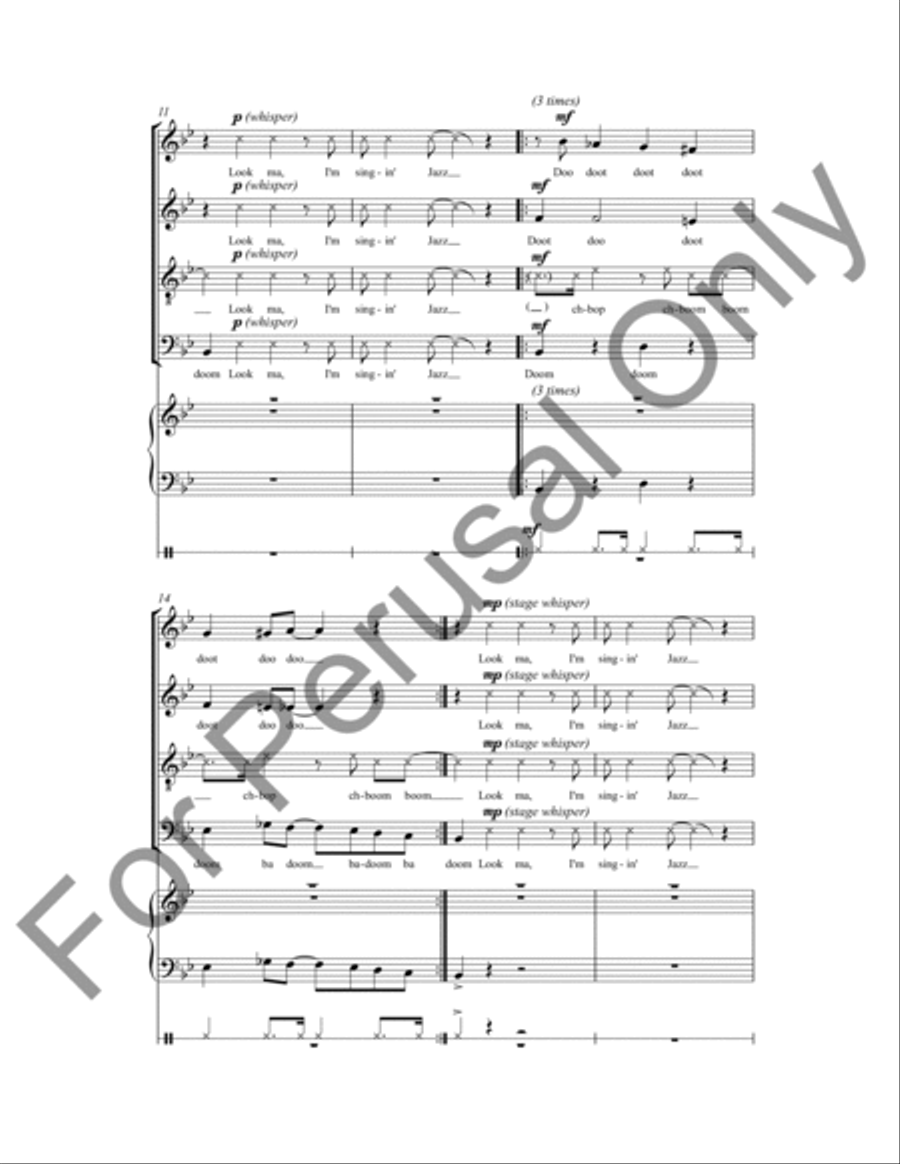 Look Ma, I'm Singin' Jazz 4-Part scores gallery preview page 4