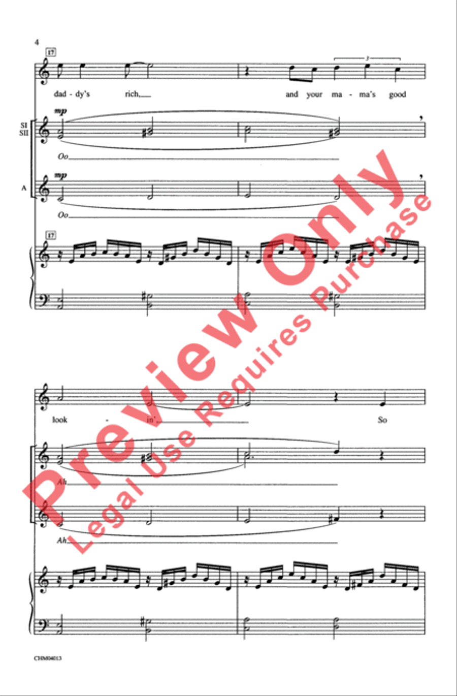 Summertime (from Porgy and Bess) Women's Choir scores gallery preview page 4