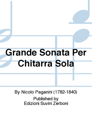 Book cover for Grande Sonata Per Chitarra Sola