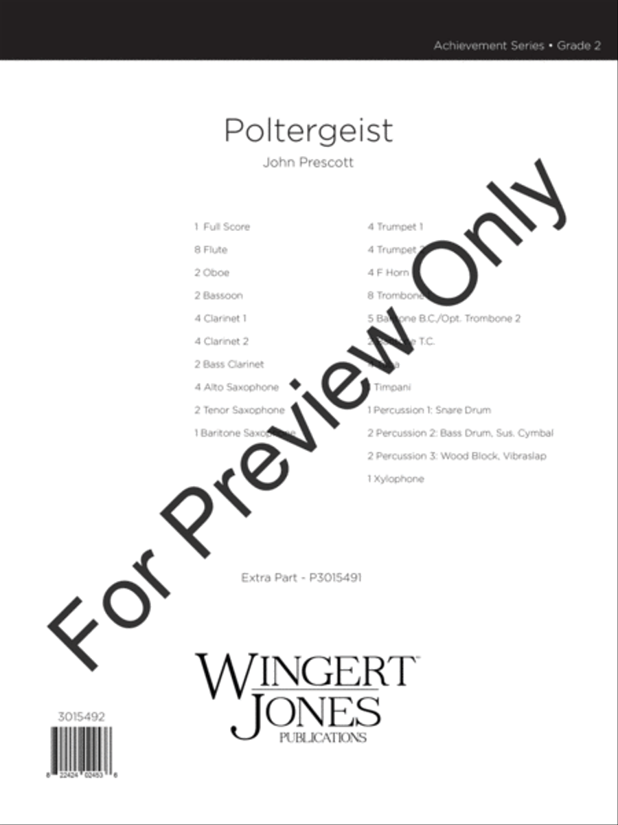 Poltergeist (Score) Concert Band scores gallery preview page 2