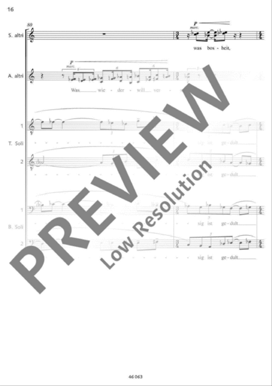 Karfreitags-Sonett 4-Part scores gallery preview page 17
