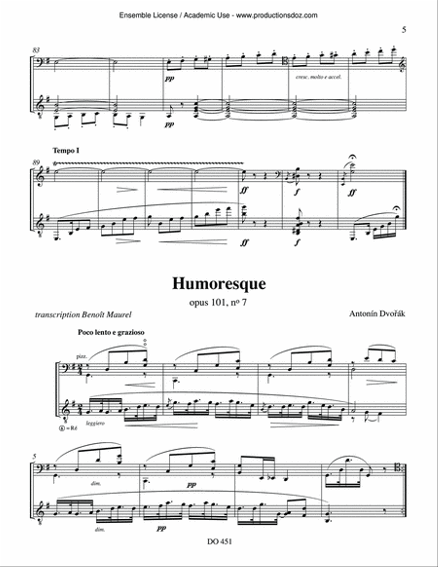 Humoresques op. 101, nos 1, 7, 8 (cello / guit.) Cello scores gallery preview page 5