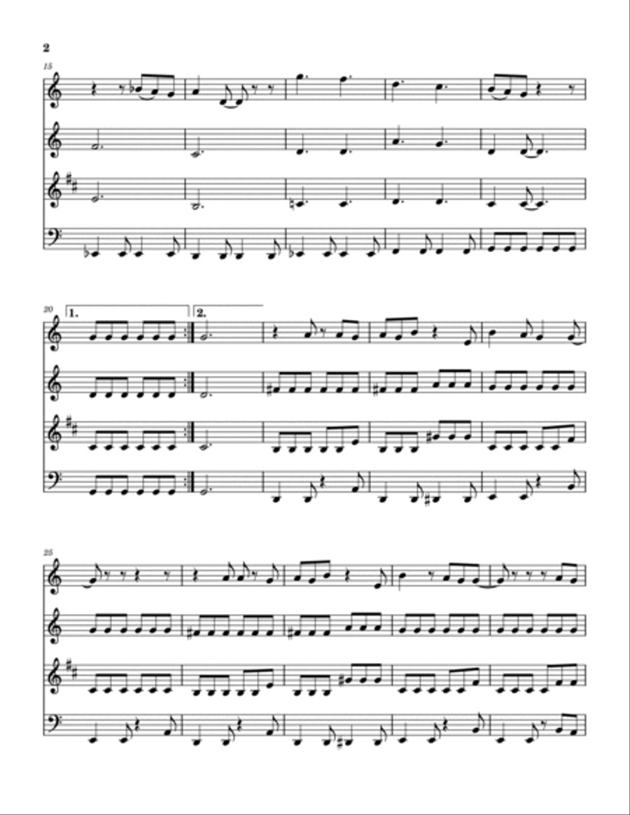 Sail On Sailor Woodwind Quartet scores gallery preview page 3