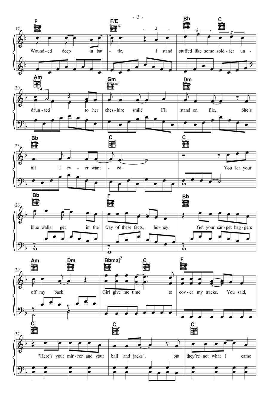For You Piano, Vocal, Guitar scores gallery preview page 2