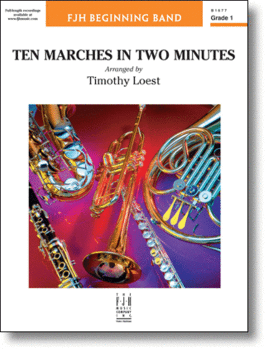 Ten Marches in Two Minutes Concert Band scores gallery preview page 1