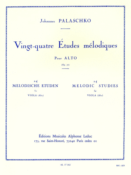 24 Etudes Melodiques - Op. 77