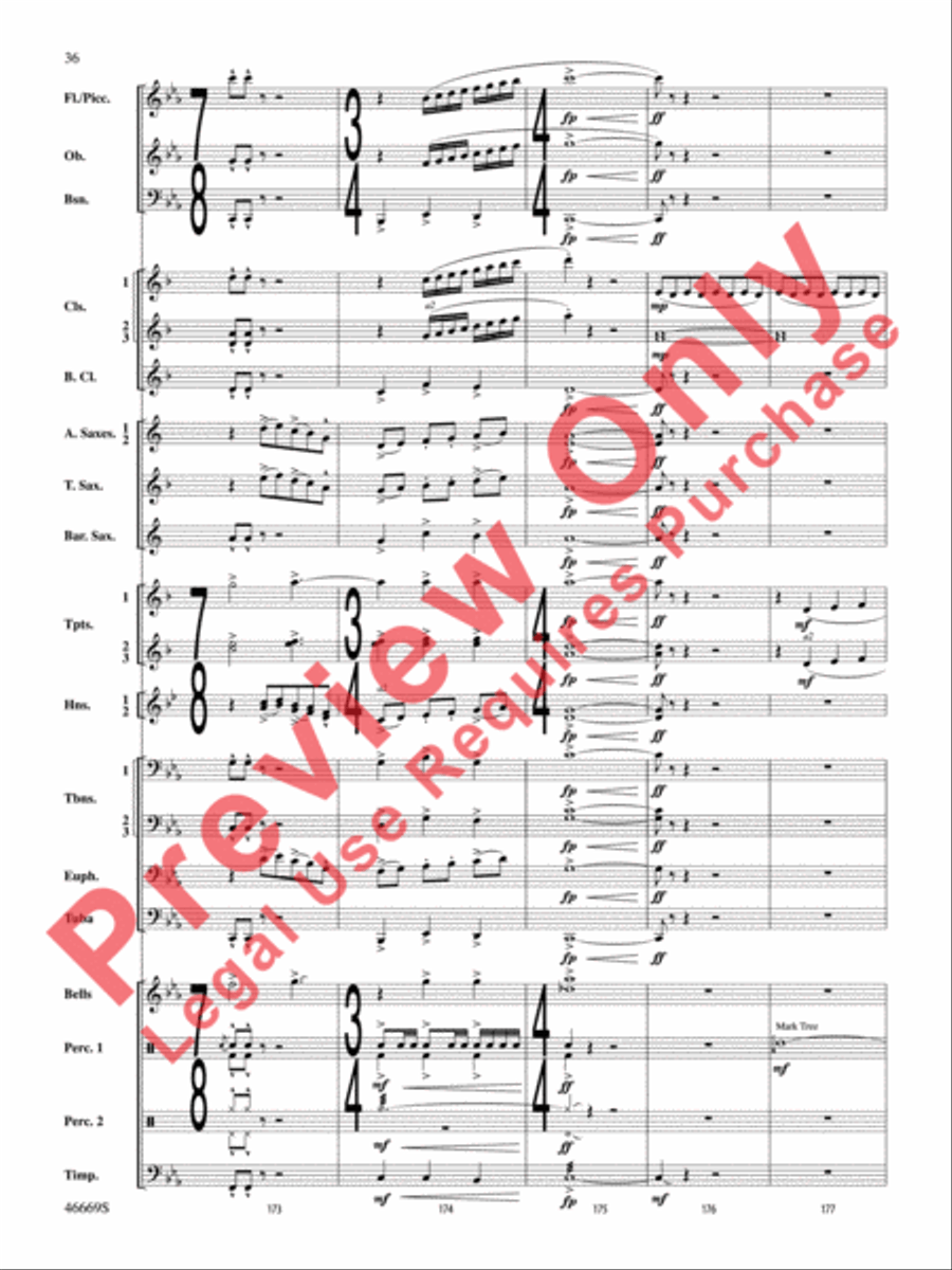 Oracles of the Sirocco Concert Band scores gallery preview page 37