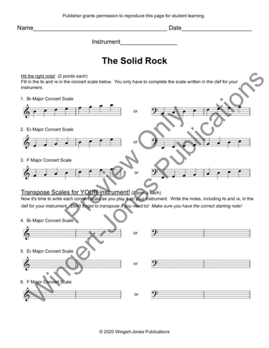The Solid Rock - Full Score