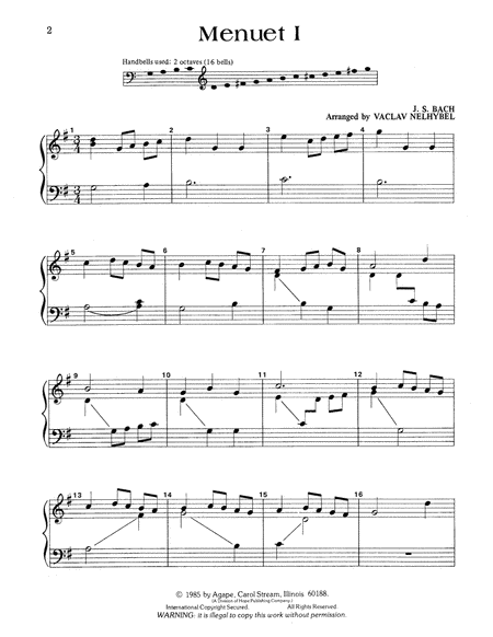 Three Menuets by Vaclav Nelhybel 2-Octaves - Sheet Music