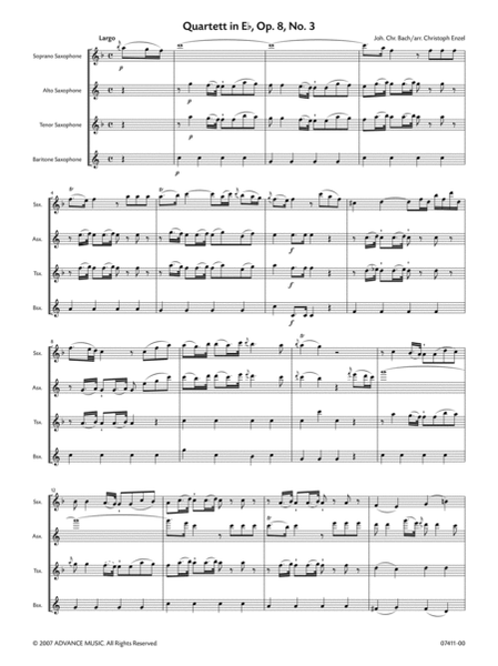 Quartett in E-flat Op. 8, No. 3
