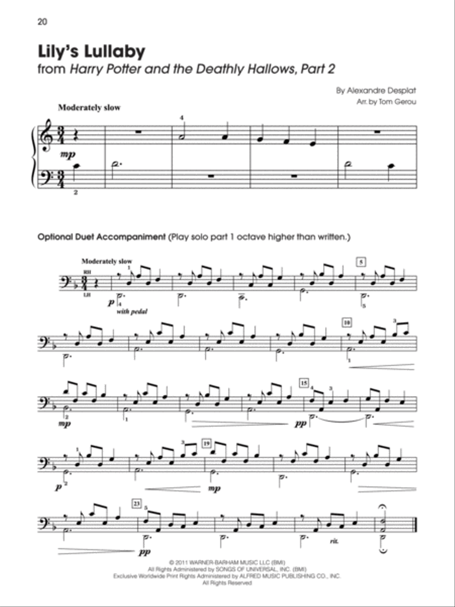 Harry Potter and the Deathly Hallows, Part 2 Easy Piano scores gallery preview page 5