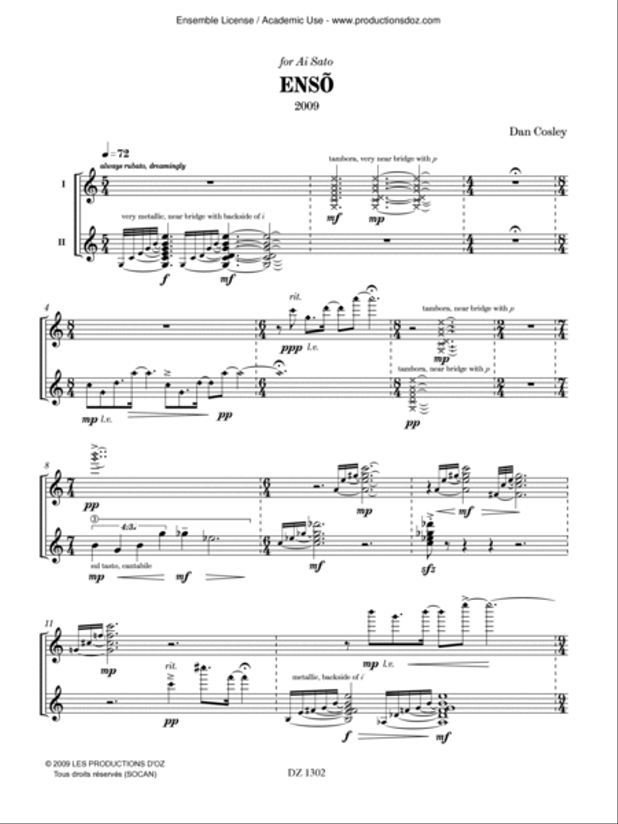 Ensõ Classical Guitar scores gallery preview page 2