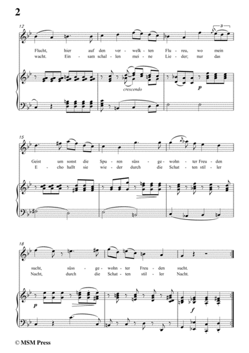Schubert-Der Sänger am Felsen,in B flat Major,for Voice&Piano image number null
