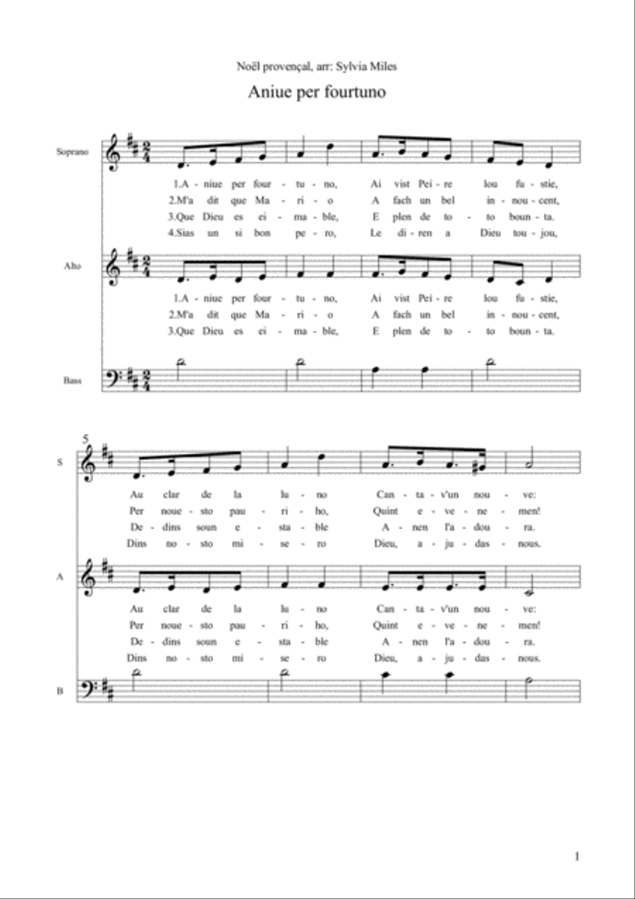 Aniue per fourtuno 3-Part scores gallery preview page 1