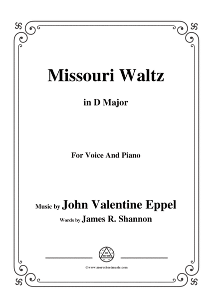 John Valentine Eppel-Missouri Waltz,in D Major,for Voice and Piano image number null
