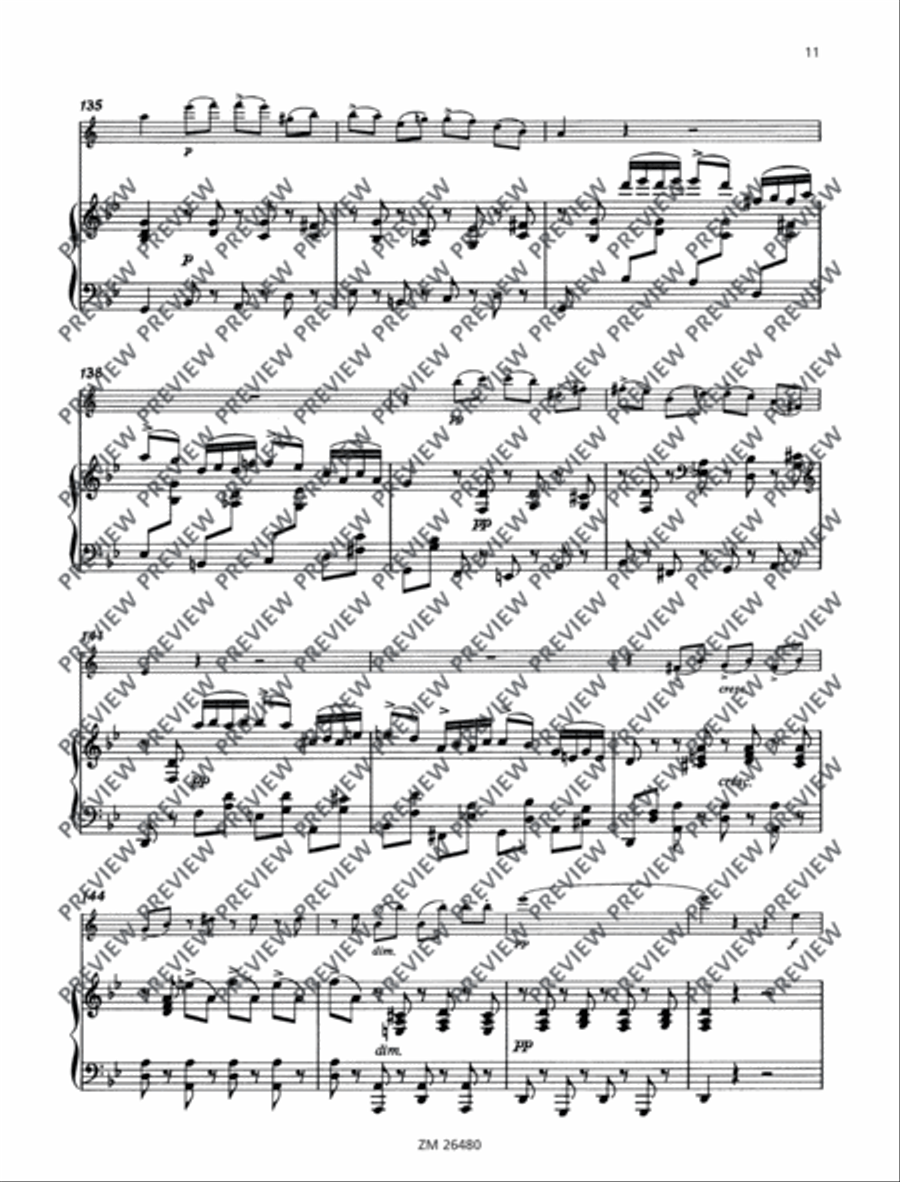 Sonata G minor ”Arpeggione Clarinet Solo scores gallery preview page 12