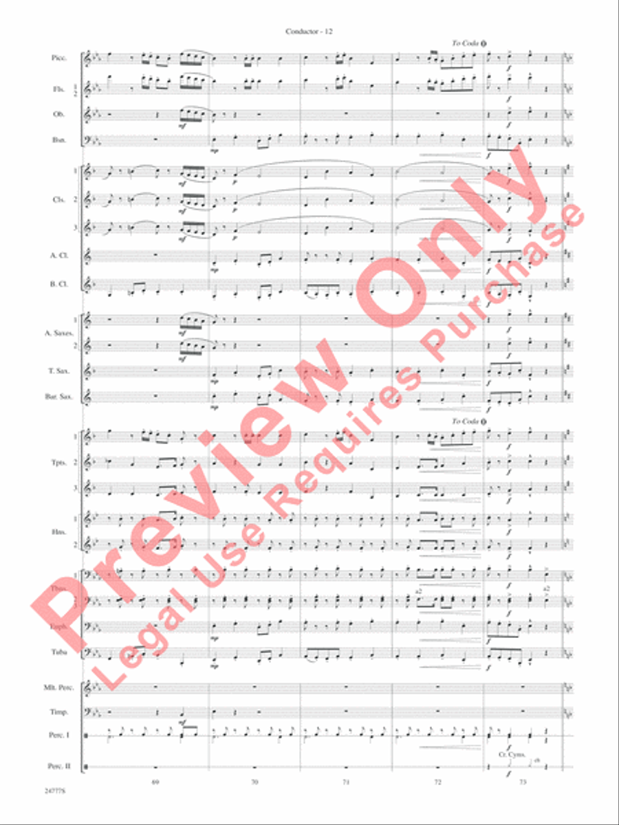 Harry at Hogwarts (from Harry Potter and the Goblet of Fire) Concert Band scores gallery preview page 14