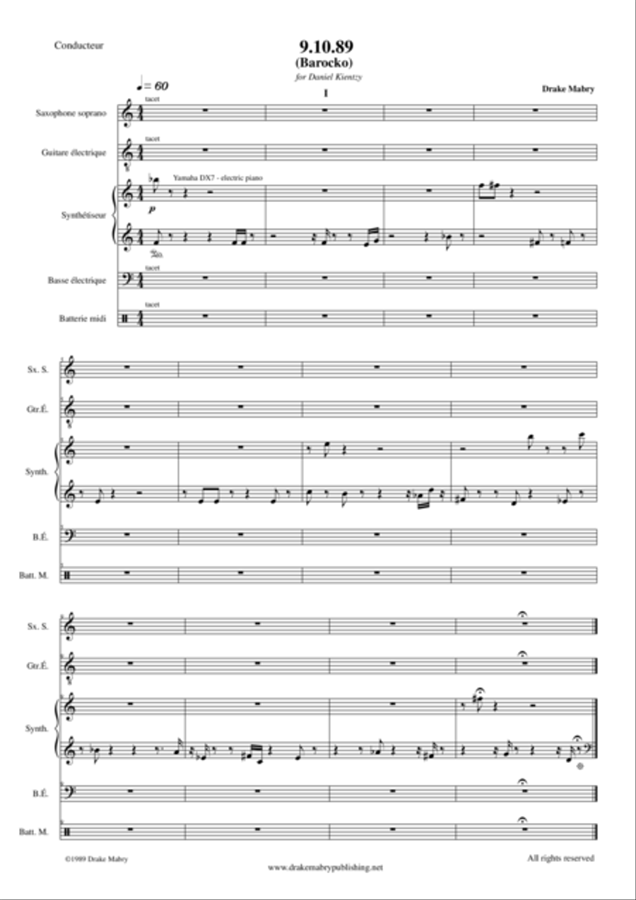 9.10.89 Barocko (score and parts) Small Ensemble scores gallery preview page 1