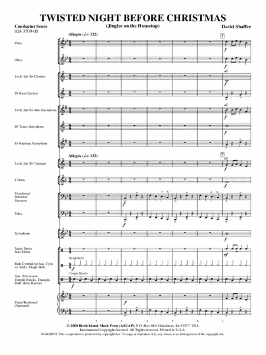 Twisted Night Before Christmas Concert Band scores gallery preview page 2