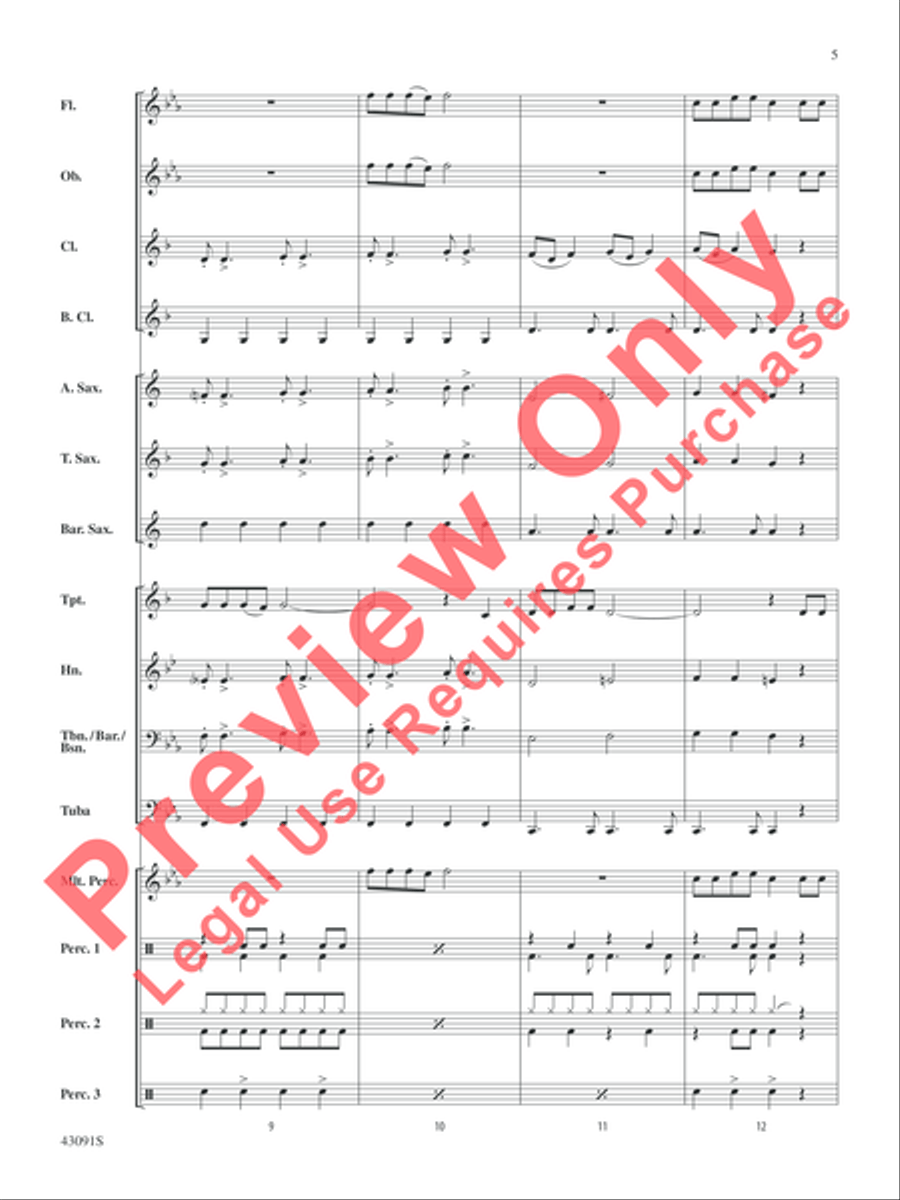 Riders on the Storm Riders on the Storm Concert Band scores gallery preview page 5