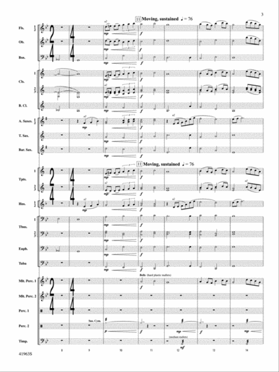 Sky Bound: Score Concert Band scores gallery preview page 3