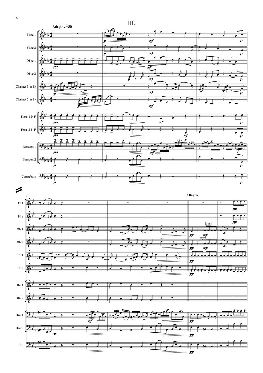 Corelli: Concerto Grosso Op.6 No.8 (Christmas Concerto) (Complete) - symphonic wind Large Ensemble scores gallery preview page 6