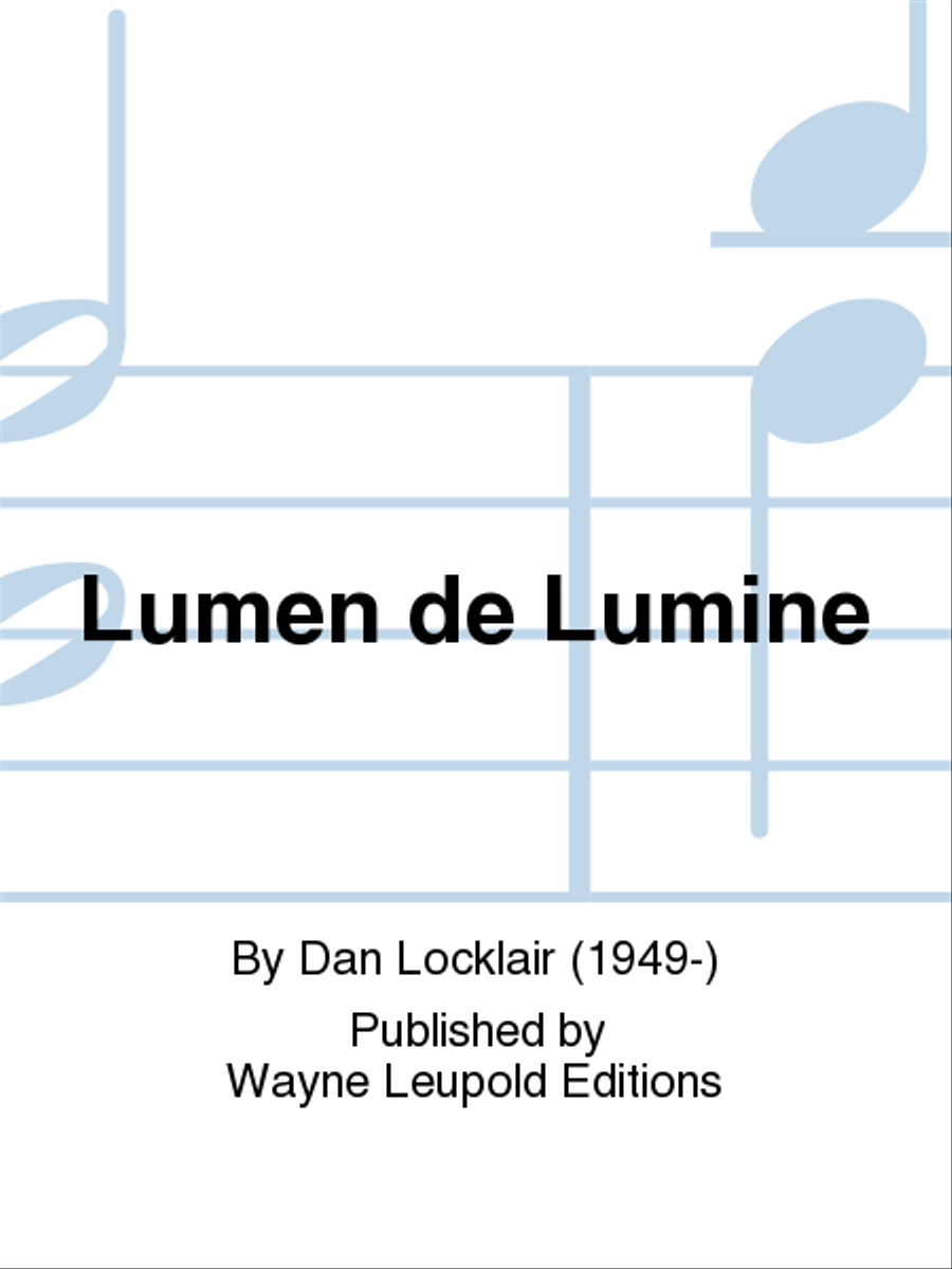 Lumen de Lumine Lumen de Lumine 4-Part scores gallery preview page 1