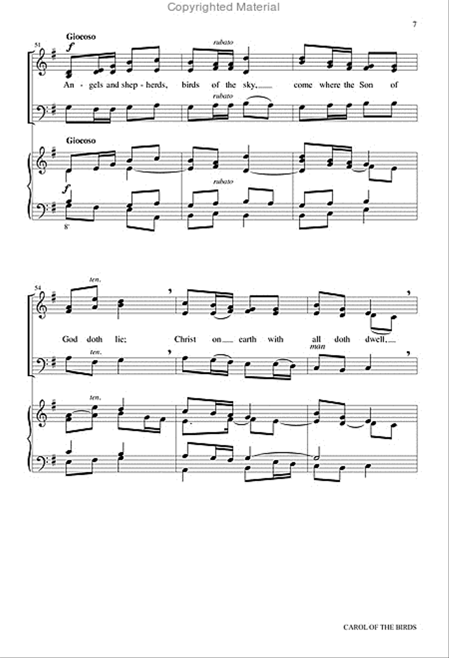 Carol of the Birds 3-Part scores gallery preview page 8