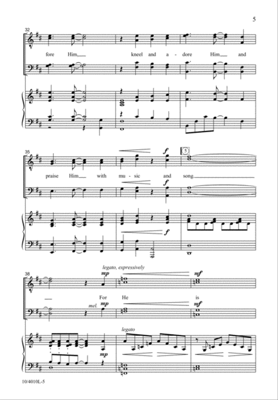 O Come, Let Us Sing TTBB scores gallery preview page 6
