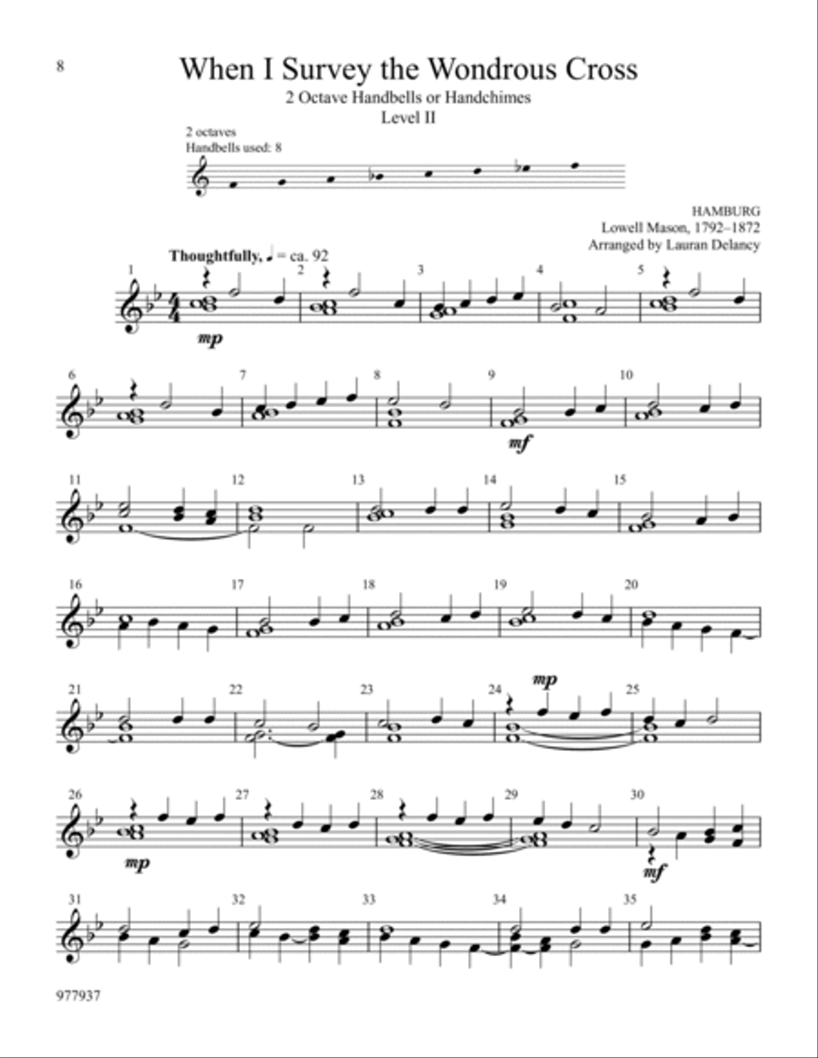Ring Eight: Hymns for the Church Year Handbell Choir scores gallery preview page 4
