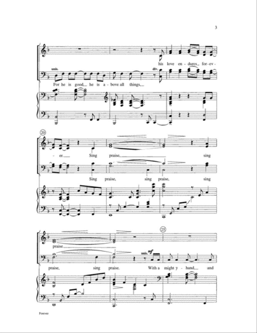 Forever/A Mighty Fortress Is Our God Choir scores gallery preview page 3
