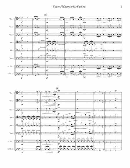 Vienna Philharmonic Fanfare for 8-part Trombone Ensemble image number null