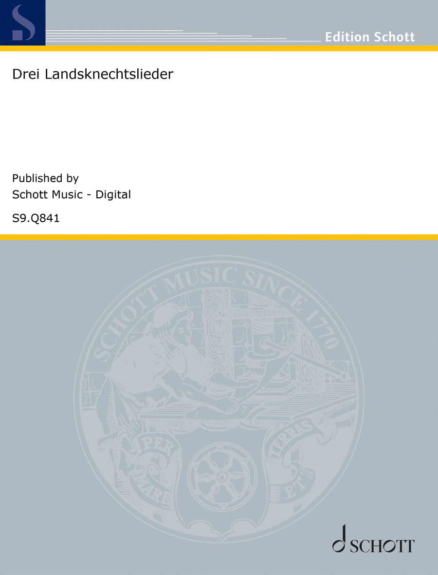 Drei Landsknechtslieder TTBB scores gallery preview page 1