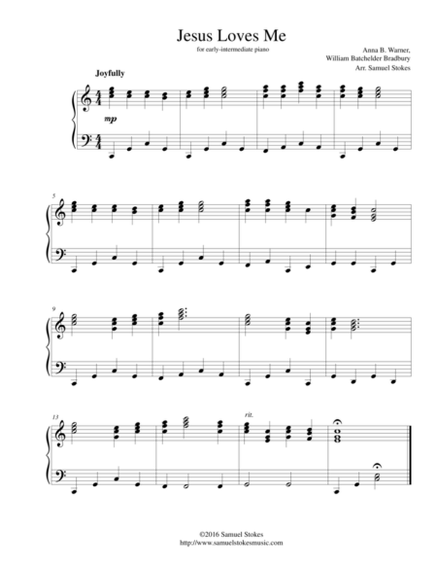 Jesus Loves Me - for early intermediate piano image number null