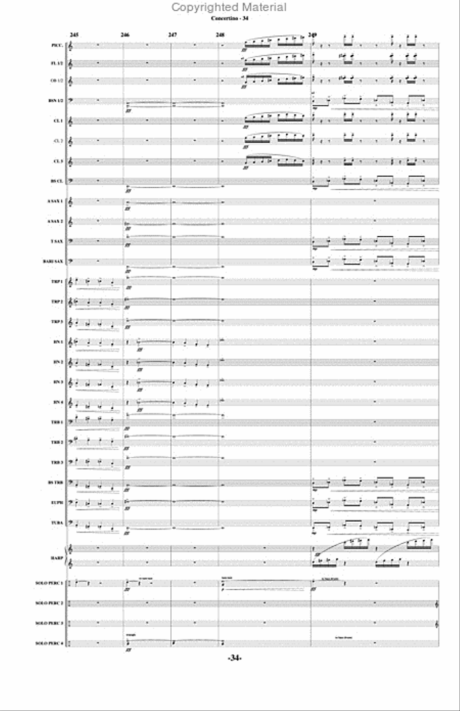 Concertino for 4 Percussion Concertino for 4 Percussion Concert Band scores gallery preview page 35