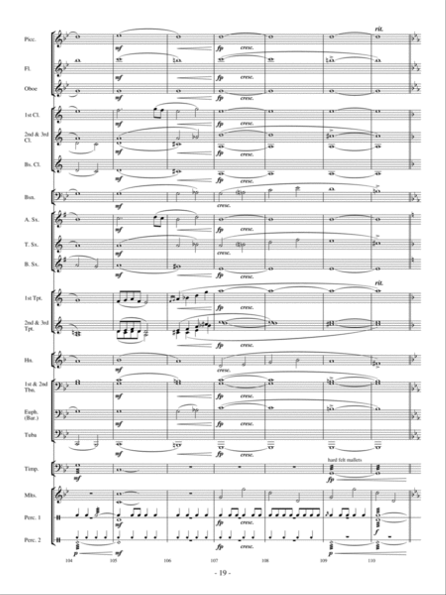 Amid the Great Displace Concert Band scores gallery preview page 18