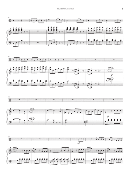 Figaro's Cavatina "Largo Al Factotum" for Viola and Piano image number null