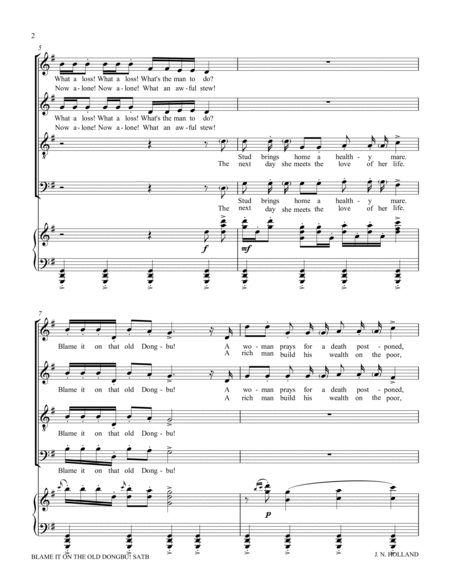 Blame it on the Old Dongbu! for SATB Chorus image number null